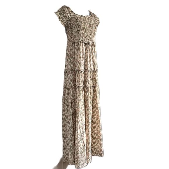 CALVIN TRAN NEW YORK FLORAL SMOCKED DRESS - Picture 5 of 9